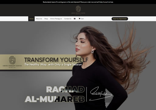 a photo of Amino Therapy Center USA website thumbnail